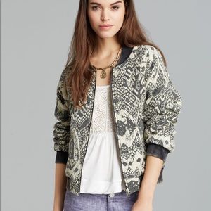 Free People Quilted Bomber Jacket